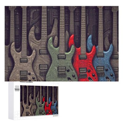 1000 PCS Jigsaw Puzzle for Adults Personalized Picture Puzzle Guitar Pattern Customized Wooden Puzzle for Family, Birthday, Wedding, Game Nights Gifts Animal Puzzle