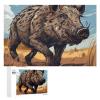 1000 PCS Jigsaw Puzzle for Adults Personalized Picture Puzzle Cartoon Wild Boar Customized Wooden Puzzle for Family, Birthday, Wedding, Game Nights Gifts Animal Puzzle view 1