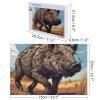 1000 PCS Jigsaw Puzzle for Adults Personalized Picture Puzzle Cartoon Wild Boar Customized Wooden Puzzle for Family, Birthday, Wedding, Game Nights Gifts Animal Puzzle view 2