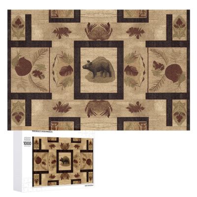 1000 PCS Jigsaw Puzzle for Adults Personalized Picture Puzzle Rustic Lodge Customized Wooden Puzzle for Family, Birthday, Wedding, Game Nights Gifts Animal Puzzle