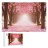 1000 PCS Jigsaw Puzzle for Adults Personalized Picture Puzzle Romantic Tunnel of Pink Flower Trees Customized Wooden Puzzle for Family, Birthday, Wedding, Game Nights Gifts Animal Puzzle view 1