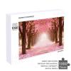 1000 PCS Jigsaw Puzzle for Adults Personalized Picture Puzzle Romantic Tunnel of Pink Flower Trees Customized Wooden Puzzle for Family, Birthday, Wedding, Game Nights Gifts Animal Puzzle view 4