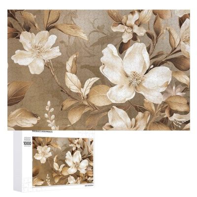 1000 PCS Jigsaw Puzzle for Adults Personalized Picture Puzzle Flower Leaves Customized Wooden Puzzle for Family, Birthday, Wedding, Game Nights Gifts Animal Puzzle