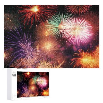 1000 PCS Jigsaw Puzzle for Adults Personalized Picture Puzzle Beautiful Fireworks Customized Wooden Puzzle for Family, Birthday, Wedding, Game Nights Gifts Animal Puzzle