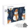 1000 PCS Jigsaw Puzzle for Adults Personalized Picture Puzzle Snowman Wearing Hat Customized Wooden Puzzle for Family, Birthday, Wedding, Game Nights Gifts Animal Puzzle view 4