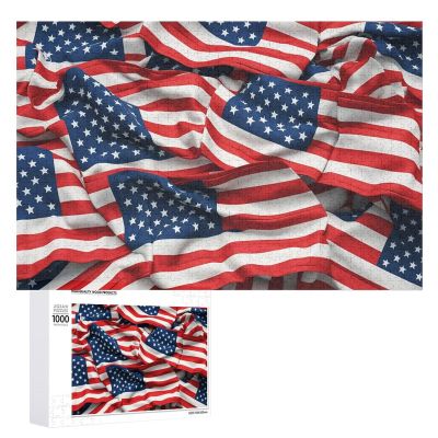 1000 PCS Jigsaw Puzzle for Adults Personalized Picture Puzzle USA Flag Customized Wooden Puzzle for Family, Birthday, Wedding, Game Nights Gifts Animal Puzzle