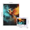 500 Piece Jigsaw Puzzle for Adults Personalized Picture Puzzle Fire and Water Phoenix Customized Wooden Puzzle for Family, Birthday, Wedding, Game Nights Gifts, 20.4"x15" view 2