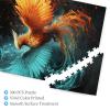 500 Piece Jigsaw Puzzle for Adults Personalized Picture Puzzle Fire and Water Phoenix Customized Wooden Puzzle for Family, Birthday, Wedding, Game Nights Gifts, 20.4"x15" view 3