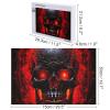 1000 PCS Jigsaw Puzzle for Adults Personalized Picture Puzzle Black and Red Skull Customized Wooden Puzzle for Family, Birthday, Wedding, Game Nights Gifts Animal Puzzle view 2
