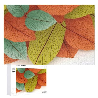 1000 PCS Jigsaw Puzzle for Adults Personalized Picture Puzzle Leaves1 Customized Wooden Puzzle for Family, Birthday, Wedding, Game Nights Gifts Animal Puzzle