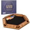BIVOMON 1-6 Players Shut The Box Dice Game, Wooden Board Table Math Game for Kids Adult with 24 Dice, Close The Box Game for Family, Party, Christmas, Birthday view 1