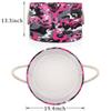 Abstract Camouflage Round Baby Gift Baskets,Pinks White Camo Round Decorative Storage Box Canvas Fabric Organizer with Handles,Baskets Bin for Home Shelves Closet Nursery Gifts view 2