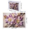1000 PCS Jigsaw Puzzle for Adults Personalized Picture Puzzle Purple Flowers Customized Wooden Puzzle for Family, Birthday, Wedding, Game Nights Gifts Animal Puzzle view 2