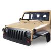 1/10 RC Car Hard Jeep Body Shell Kit, Jeep Body, Open Shell Kit 313mm Wheelbase for RC Crawler Car Axial SCX10 90046 90047 RGT EX86100(Khaki) view 2