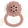 Dirbabi Rattle Teether, Lion Shape Montessori Baby Sensory Teething Toys, Food Grade Silicone BPA Free, Newborn Essentials Must Haves (Shifting Sand Dusty Lilac) view 2