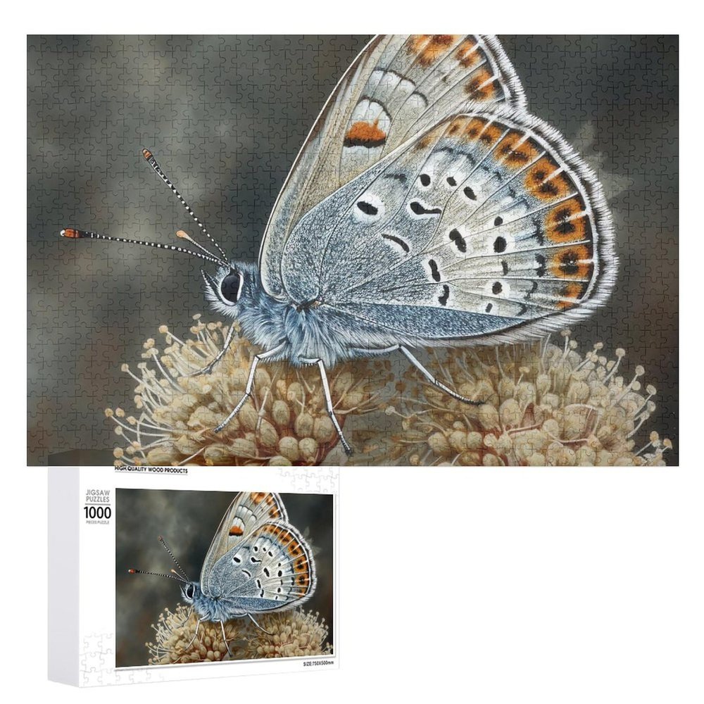 1000 PCS Jigsaw Puzzle for Adults Personalized Picture Puzzle Butterflies Appear on Plants Customized Wooden Puzzle for Family, Birthday, Wedding, Game Nights Gifts Animal Puzzle