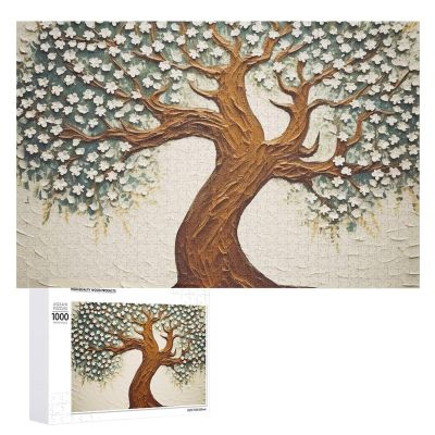 1000 PCS Jigsaw Puzzle for Adults Personalized Picture Puzzle Tree Printed Customized Wooden Puzzle for Family, Birthday, Wedding, Game Nights Gifts Animal Puzzle
