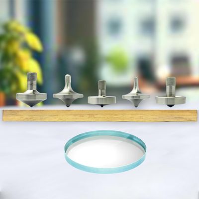 Star Quick Links Premium Polished Spinning Top with 3 mm Stainless Steel Ball Tip High Performance Metal Top Spinner (5 in 1, Electro Plated Mild Steel)