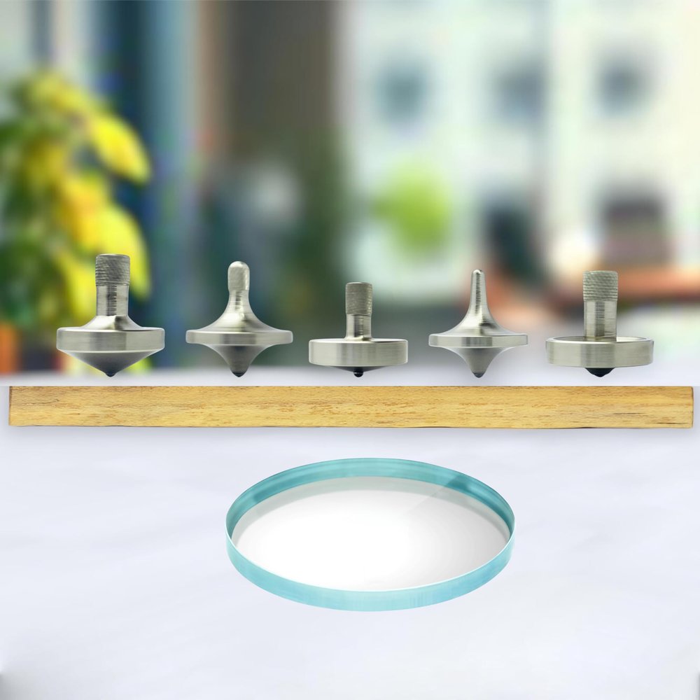Star Quick Links Premium Polished Spinning Top with 3 mm Stainless Steel Ball Tip High Performance Metal Top Spinner (5 in 1, Electro Plated Mild Steel)