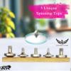 Star Quick Links Premium Polished Spinning Top with 3 mm Stainless Steel Ball Tip High Performance Metal Top Spinner (5 in 1, Electro Plated Mild Steel) view 3