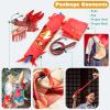LXLZYXSF Outdoor 3D Dragon Poi with Swing Rope & Dragon Head & Travel Bag, Chinese Flowy Shaking & Flinging Ribbon Streamer for Kids Adults, Birthday Gifts (Size : 2m/6.5ft/78.7in Long) view 4