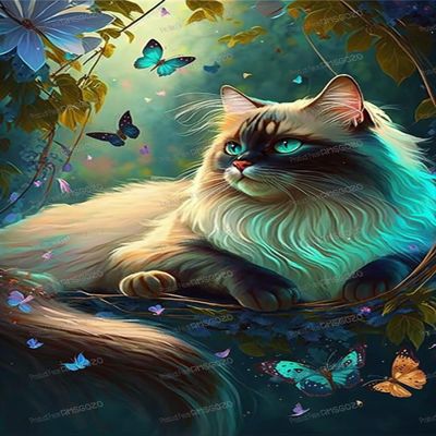 500 Piece Puzzles for Adults - Butterfly Ragdoll Cat Wooden Jigsaw Puzzle for Beginners, Unwind from Daily Life, and Toys for Family Bonding Activities