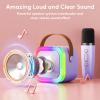 Mini Karaoke Machine for Kids: Voice Changer Bluetooth Karaoke Speaker with 2 Wireless Microphones - Birthday Gifts for 4 5 6 7 8+ Year Old Girls view 2