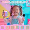 Mini Karaoke Machine for Kids: Voice Changer Bluetooth Karaoke Speaker with 2 Wireless Microphones - Birthday Gifts for 4 5 6 7 8+ Year Old Girls view 3