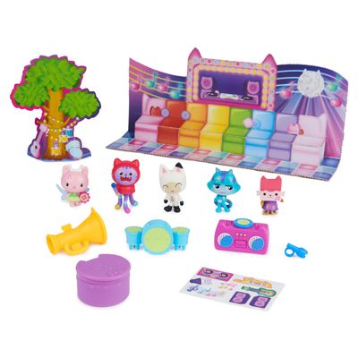 Gabby's Dollhouse, Gabby and Friends Musical Set with 5 Toy Figures, Surprise Toys and Dollhouse Accessories