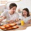 2pc Artificial Bread French Bread Realistic Bread Realistic Food Cake French Bread Loaf Baguette Dessert for Display and Decoration,Artificial Display Food Model Pu Photography (J) view 3