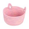 YZZY Storage Basket 1 Pcs Cotton Rope Woven Basket for Shelf Nursery Decorative Basket Organizer Bins (Pink Variegated Medium) view 1