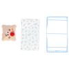 1:12 Miniature Bed, Metal Structure Cute Pattern Sponge Cloth Mattress Dollhouse Bed, Doll House Accessories, 1:12 Miniature Bed for Living Room (Blue Flower Pattern) view 2