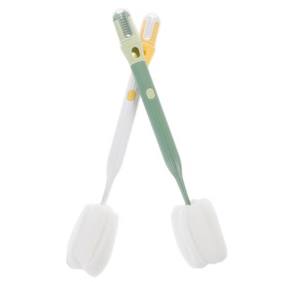 2pcs Three-in-one Cup Brush Cleaning Kit Stuff Dispenser Spray Scrubber Bottle Drying Rack Hydro Dryer Holder Cutlery Leak Bottle Cleaner Water Bottle Cleaning Brush Sponge