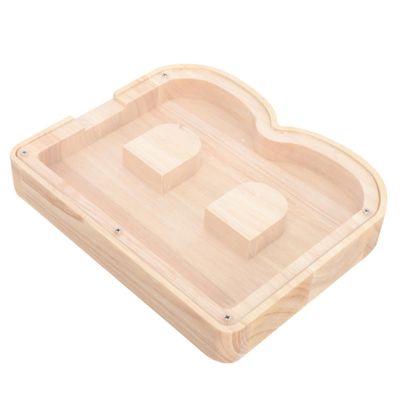 Abaodam Decorative Letter-Shaped Bank for Boys and Girls Wooden and Savings Pot View Design for Monitoring Savings for Year and Birthdays
