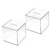 Abaodam 2pcs Transparent Acrylic Coin Holder Saving Pot Convenient Savings Jar for Desktop Creative Adults for Home and Office Use view 1