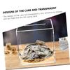Abaodam 2pcs Transparent Acrylic Coin Holder Saving Pot Convenient Savings Jar for Desktop Creative Adults for Home and Office Use view 3