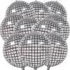 10 Pieces 22 Inches Large Silver Disco Ball Balloons - Large 4D Round Foil Mylar Mirror Balloons for Retro 70s Disco Dance Decorations Birthday Wedding Graduation Party Supplies view 1