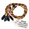 BackBayRC - 20awg Twisted Servo Extension Cable w/Safety Clip - 100 Strands for RC Vehicles, Drones, E-Bikes - 8 Lengths / 5 Wires per Pack (30CM / 12in) view 1