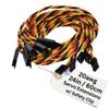 BackBay R/C 20awg Servo Extension Wire w/Safety Clip - 100 Strands for RC Vehicles, Drones, E-Bikes - 8 Lengths / 5 Wires per Pack (60CM / 24in) view 1