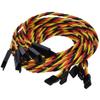 BackBay R/C 20awg Servo Extension Wire w/Safety Clip - 100 Strands for RC Vehicles, Drones, E-Bikes - 8 Lengths / 5 Wires per Pack (60CM / 24in) view 2