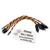 BackBay R/C 20awg Twisted Servo Extension Cable w/Safety Clip - 100 Strands for RC Vehicles, Drones, E-Bikes - 8 Lengths / 5 Wires per Pack (15CM / 6in) view 1