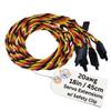 BackBayRC 20 AWG Twisted Servo Extension Cable with Safety Clip, 100-Strand Servo Wire, Gold Plated Pins, Silicone Insulation, JR-Style Plugs, 45 cm (18 in) 5-Pack view 1