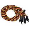 BackBayRC 20 AWG Twisted Servo Extension Cable with Safety Clip, 100-Strand Servo Wire, Gold Plated Pins, Silicone Insulation, JR-Style Plugs, 45 cm (18 in) 5-Pack view 3