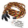 BackBayRC - 20awg Twisted Servo Extension Cable w/Safety Clip - 100 Strands for RC Vehicles, Drones, E-Bikes - 8 Lengths / 5 Wires per Pack (75CM / 30in) view 1