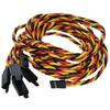 BackBayRC - 20awg Twisted Servo Extension Cable w/Safety Clip - 100 Strands for RC Vehicles, Drones, E-Bikes - 8 Lengths / 5 Wires per Pack (75CM / 30in) view 3