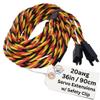 BackBayRC - 20awg Twisted Servo Extension Cable w/Safety Clip - 100 Strands for RC Vehicles, Drones, E-Bikes - 8 Lengths / 5 Wires per Pack (90CM / 36in) view 1