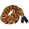 BackBayRC - 20awg Twisted Servo Extension Cable w/Safety Clip - 100 Strands for RC Vehicles, Drones, E-Bikes - 8 Lengths / 5 Wires per Pack (90CM / 36in) view 2
