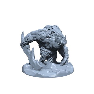 ToysCentral Basics Grotuk, The Trollkin Brute | Goblin Cave Troll | Goblinoid Miniature for Tabletop Games Like D&D 5e and TTRPG War Gaming Large (Normal Size), Gray, 02G019.2