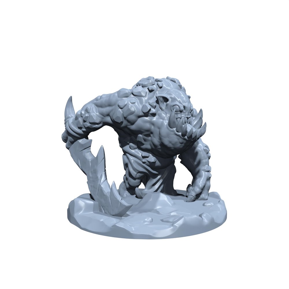ToysCentral Basics Grotuk, The Trollkin Brute | Goblin Cave Troll | Goblinoid Miniature for Tabletop Games Like D&D 5e and TTRPG War Gaming Large (Normal Size), Gray, 02G019.2