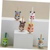 HEMOTON Adorable Animal Wooden Gyro Toys 8pcs Collection Gyro Toys Enhance Hand-Eye Coordination Wood Children view 2